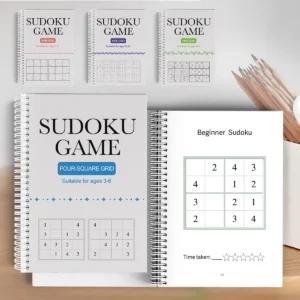 The Booklet 6 Kids Sudoku Puzzle Book – Beginner to Advanced Sudoku for Ages 3–12+