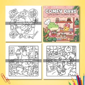 Comfy Days Coloring Book – Cute & Relaxing Coloring Book - Image 4