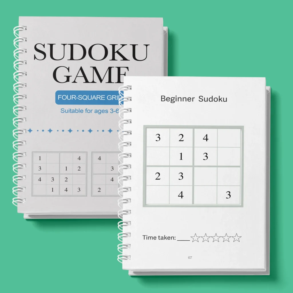 Kids Sudoku Puzzle Book – Beginner to Advanced Sudoku for Ages 3–12+