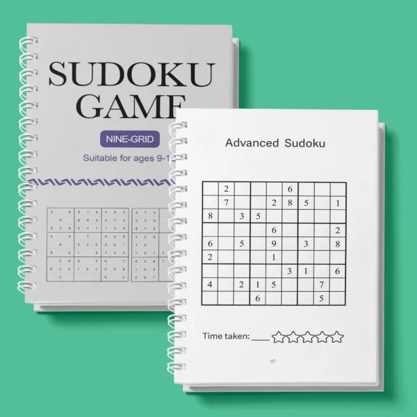 Kids Sudoku Puzzle Book – Beginner to Advanced Sudoku for Ages 3–12+
