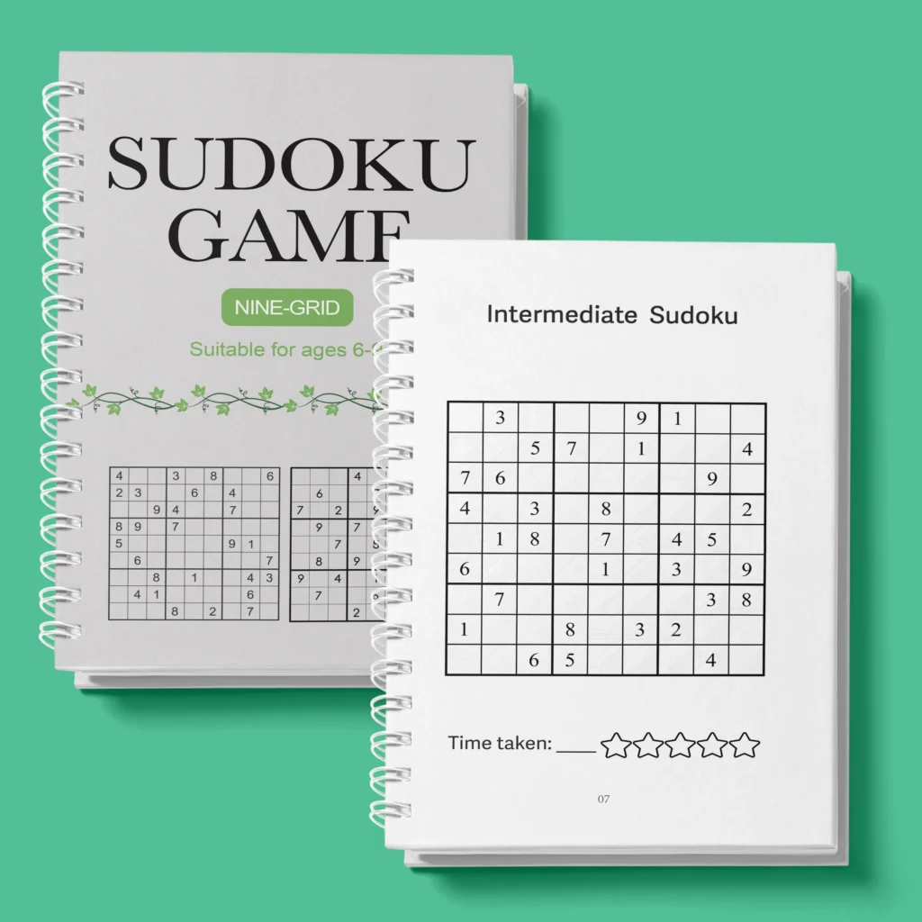 Kids Sudoku Puzzle Book – Beginner to Advanced Sudoku for Ages 3–12+
